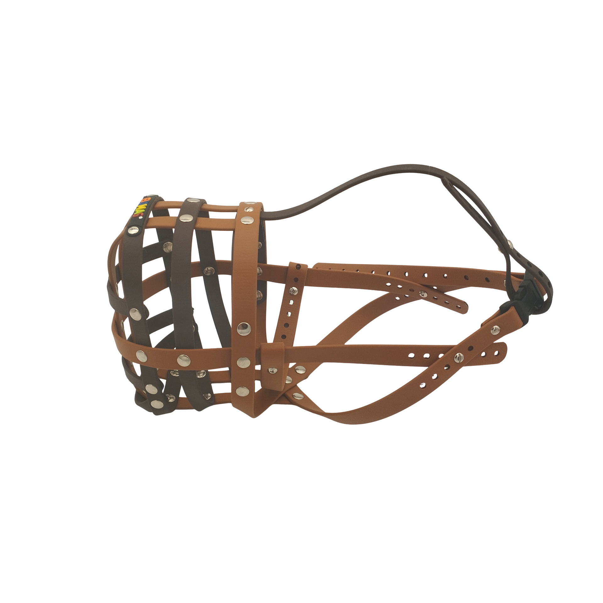 BUMAS Maulkorb hellbraun-braun-hellbraun