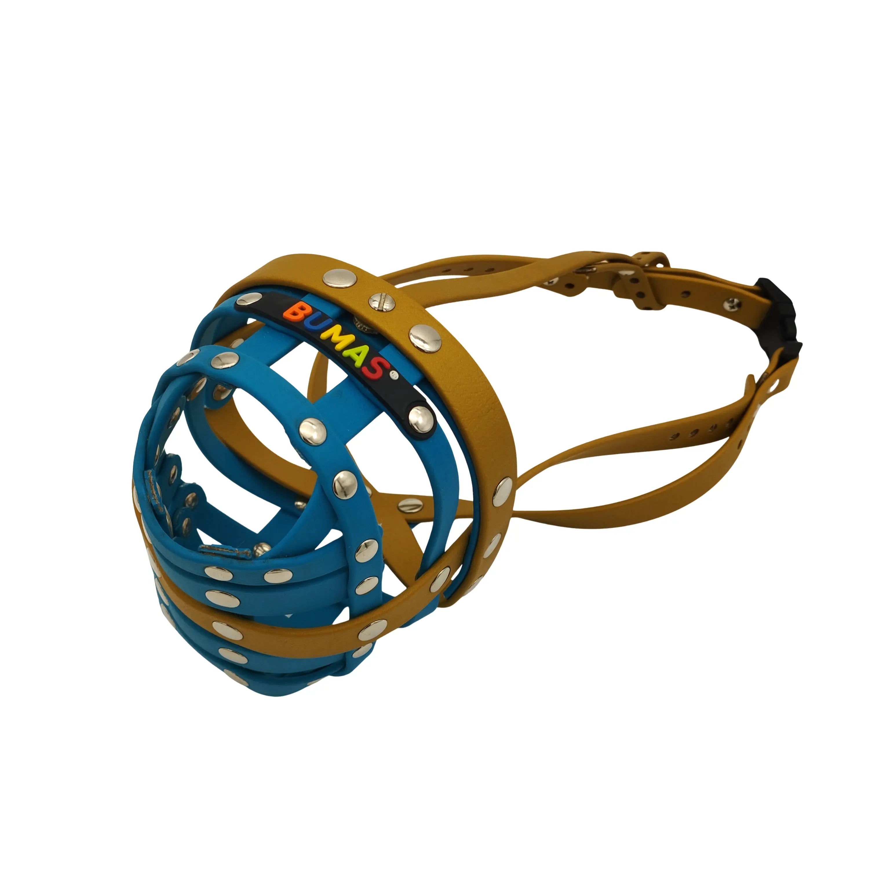 BUMAS Maulkorb gold-petrol-petrol