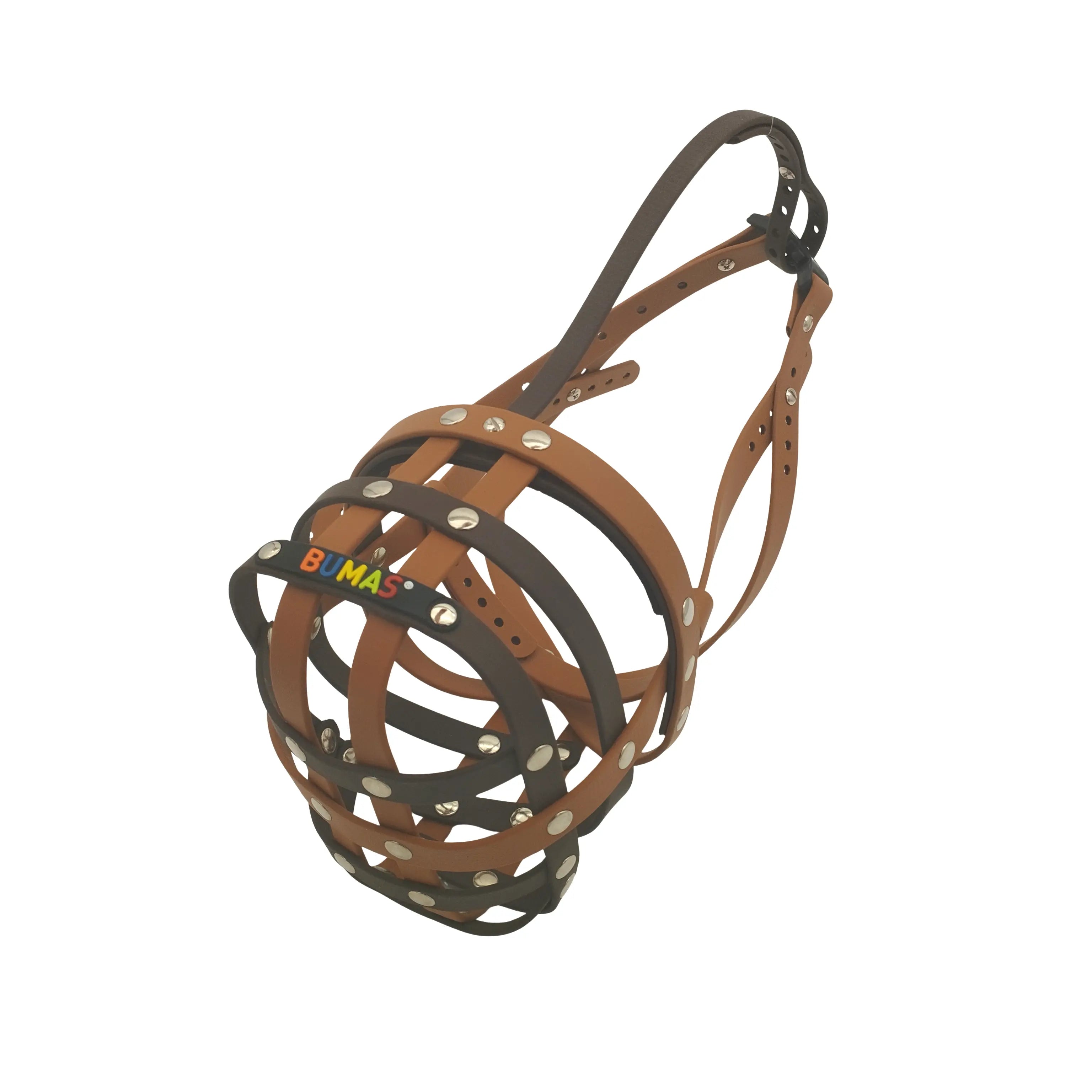 BUMAS Maulkorb hellbraun-braun-hellbraun