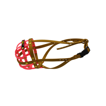 BUMAS Maulkorb gold-neon pink-neon pink