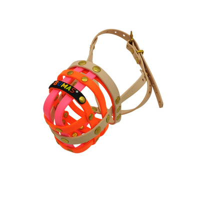 BUMAS Maulkorb puder-neon orange-neon pink