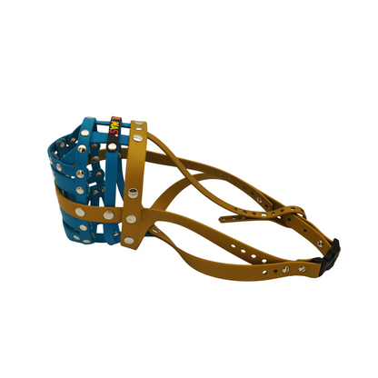 BUMAS Maulkorb gold-petrol-petrol