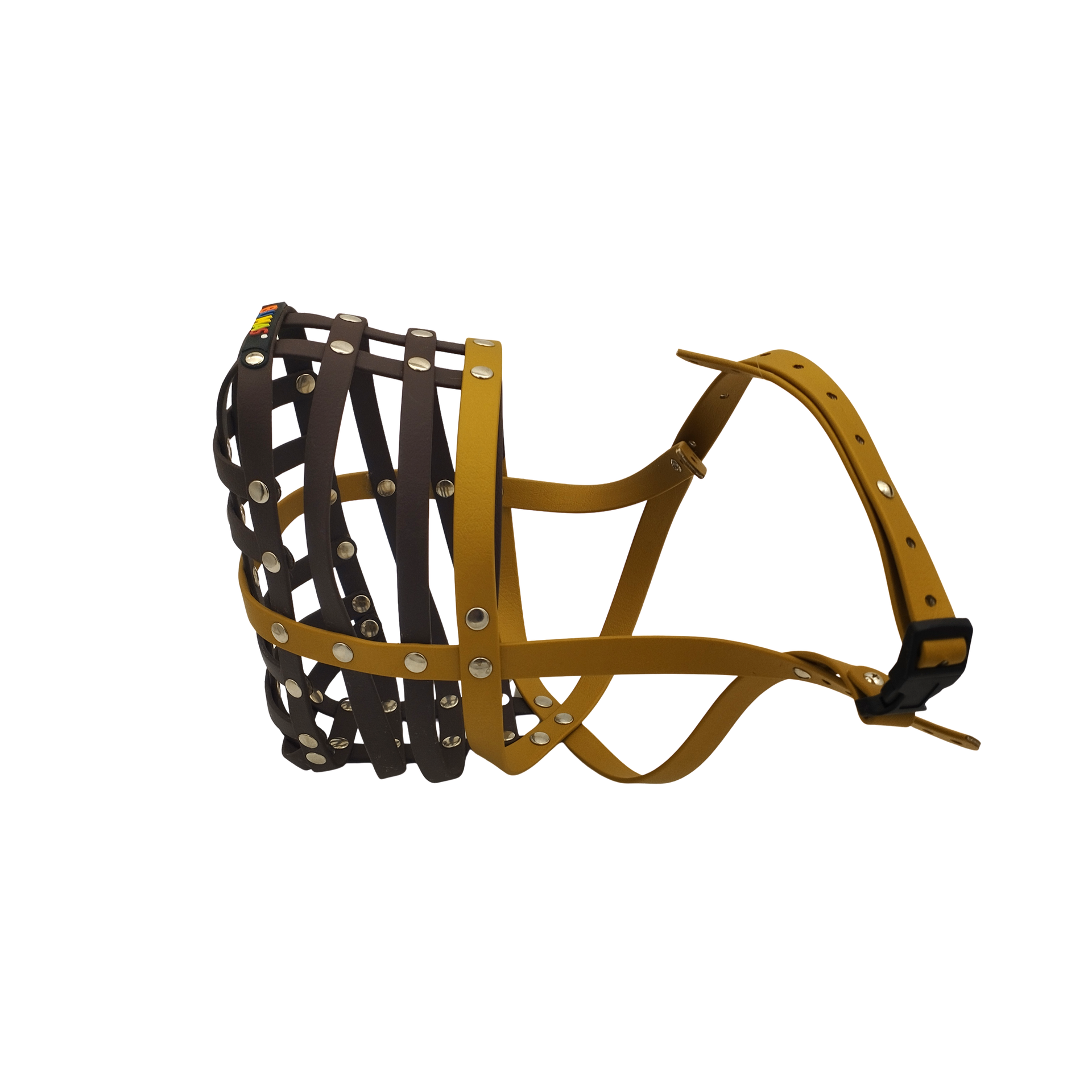 BUMAS Maulkorb gold-braun-braun