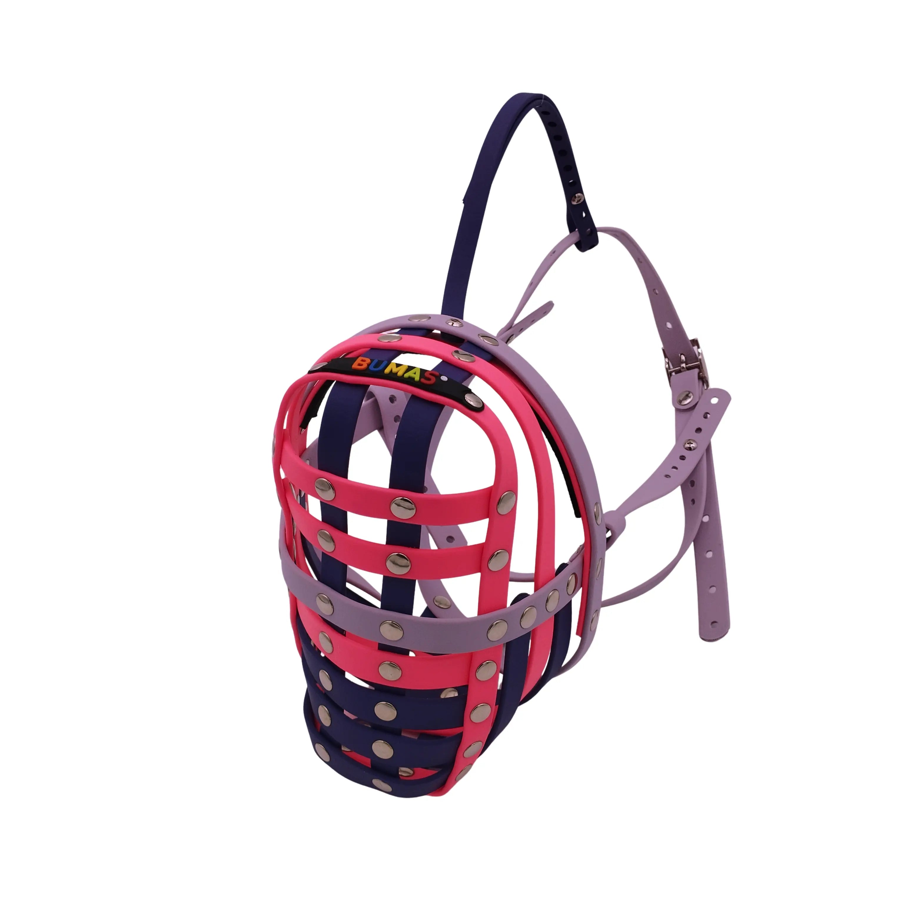 BUMAS Maulkorb pastell violett-neon pink-violett