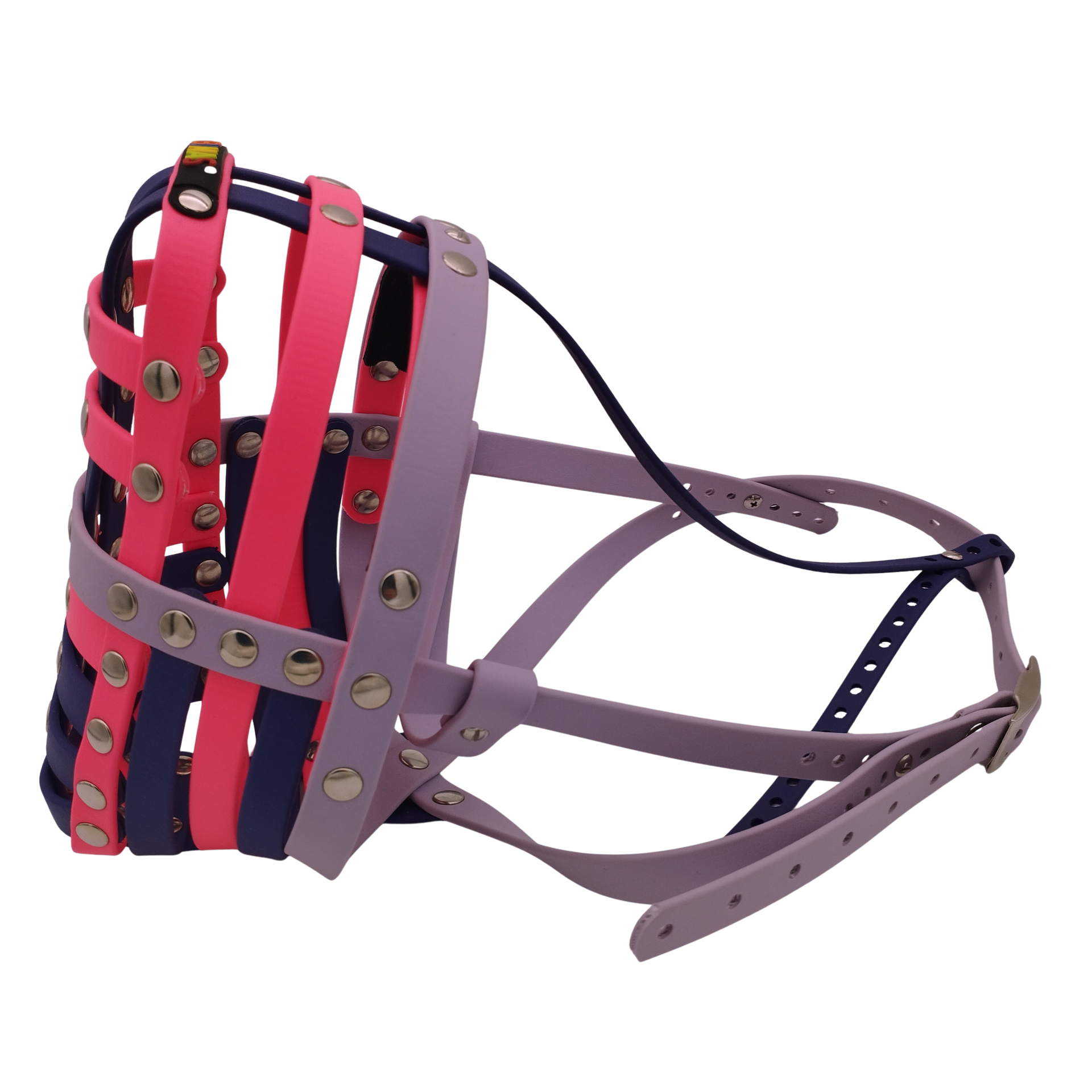 BUMAS Maulkorb pastell violett-neon pink-violett