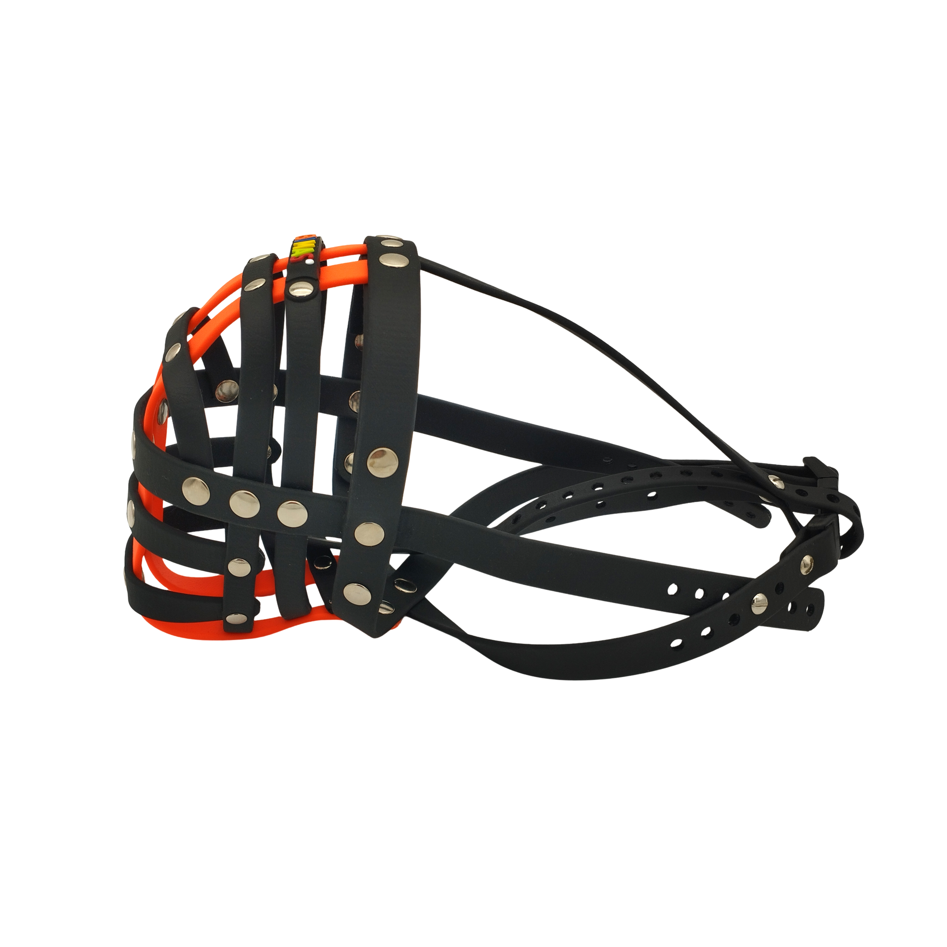 BUMAS Maulkorb schwarz-schwarz-neon orange