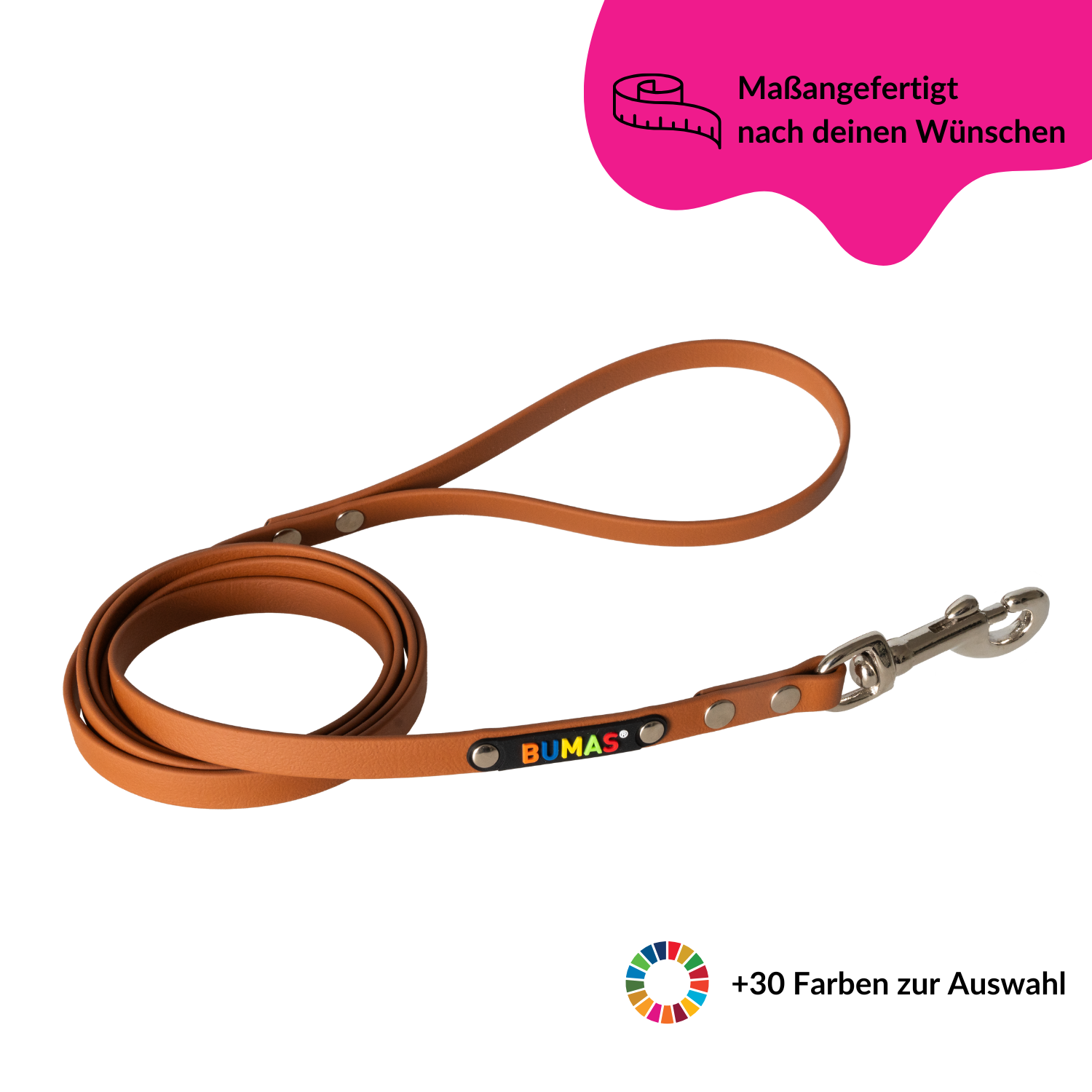 BUMAS Biothane® Leine mit Handschlaufe nach Maß
