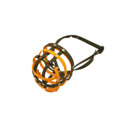 BUMAS Maulkorb olivgrün-mandarine-olivgrün