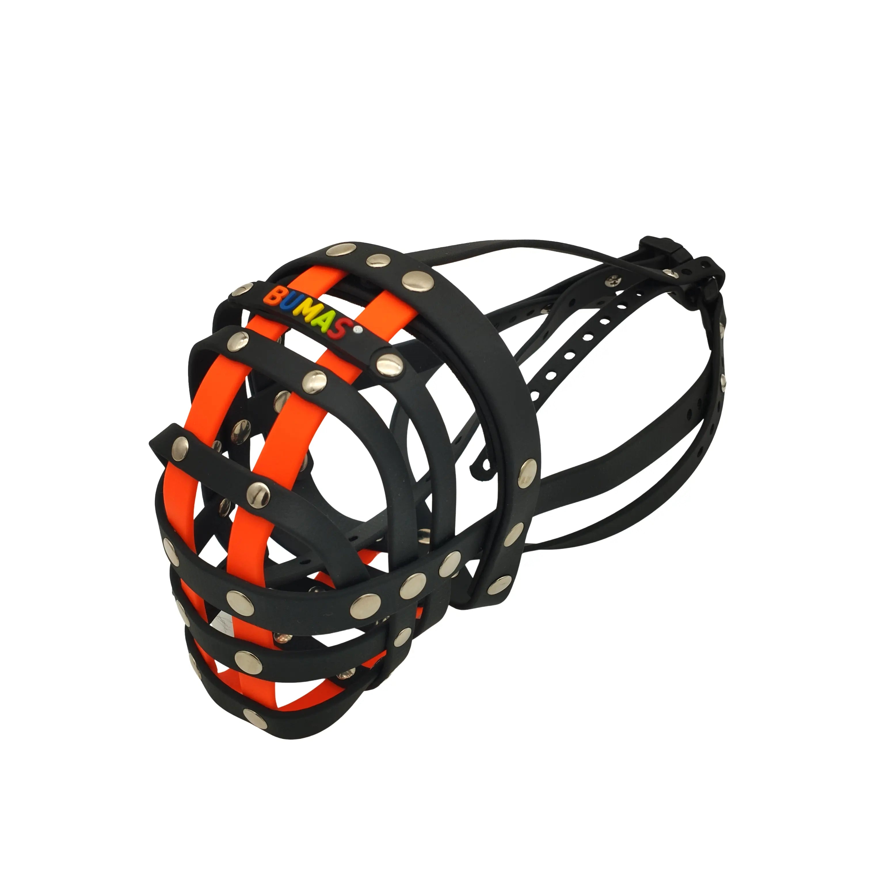BUMAS Maulkorb schwarz-schwarz-neon orange