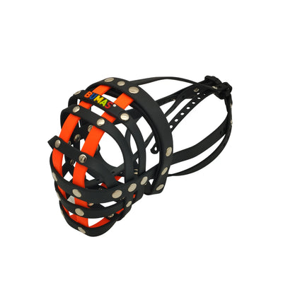 BUMAS Maulkorb schwarz-schwarz-neon orange
