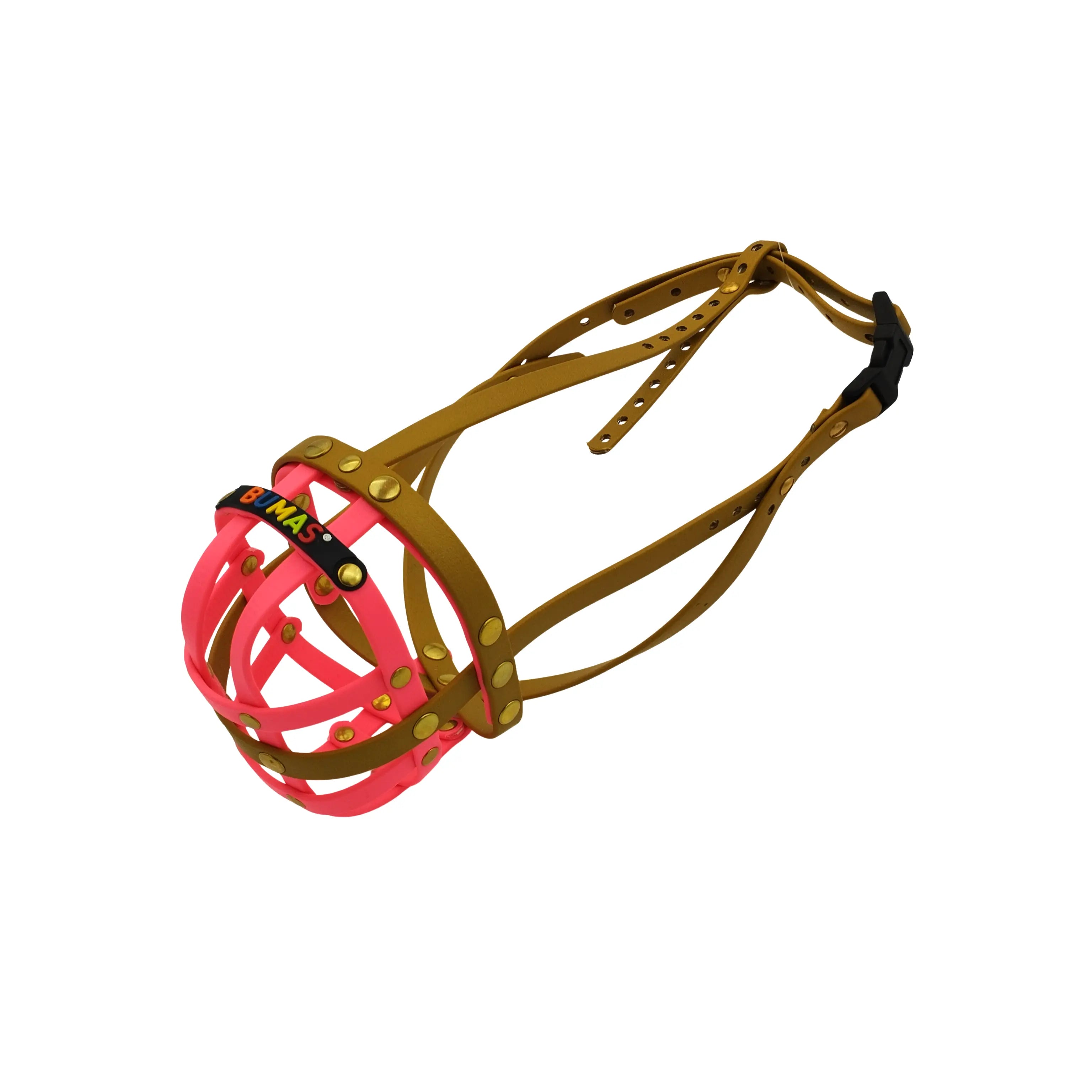 BUMAS Maulkorb gold-neon pink-neon pink