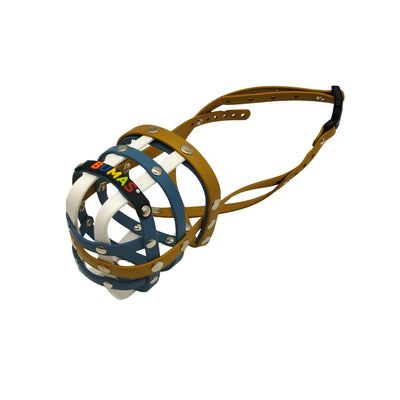 BUMAS Maulkorb gold-ocean-weiß