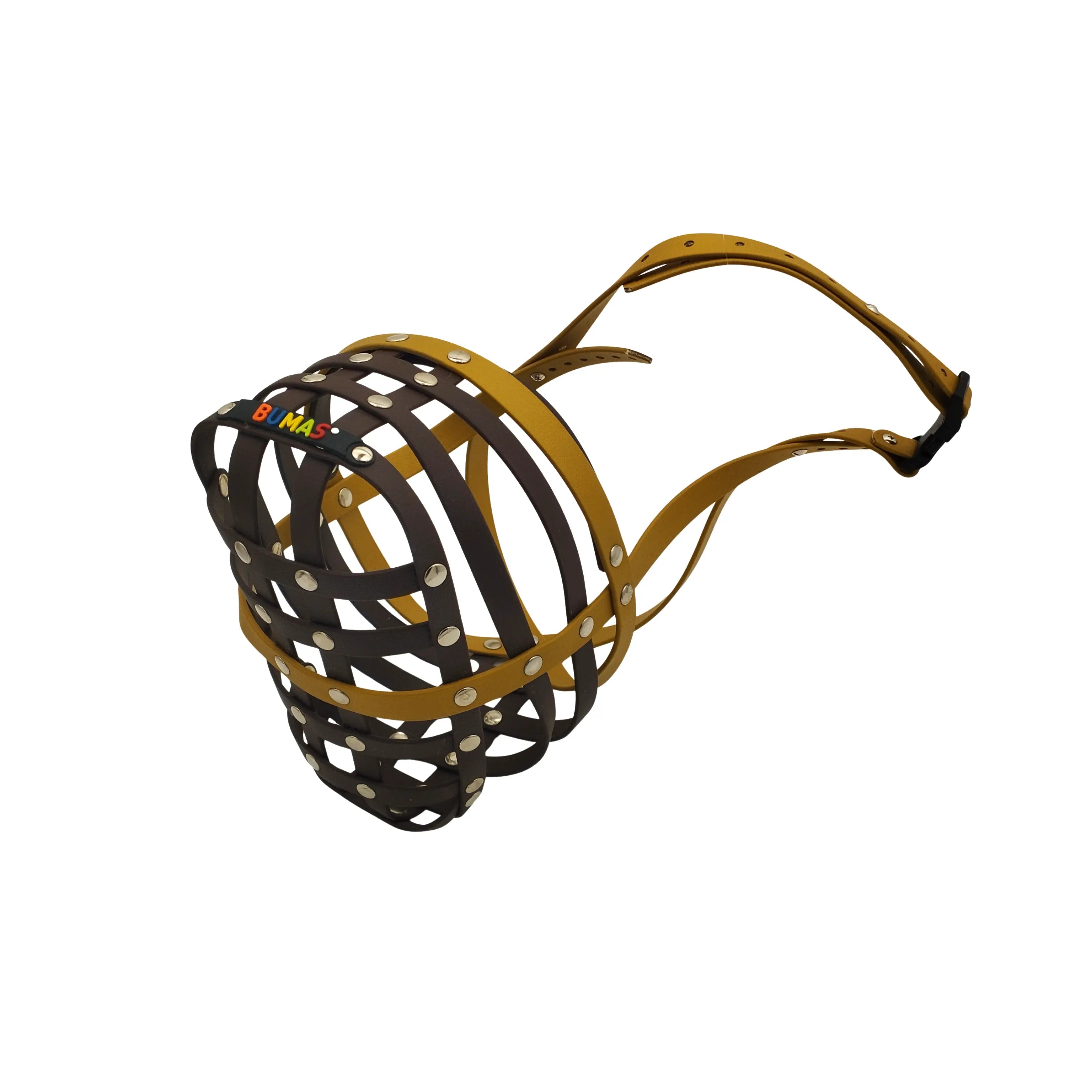 BUMAS Maulkorb gold-braun-braun