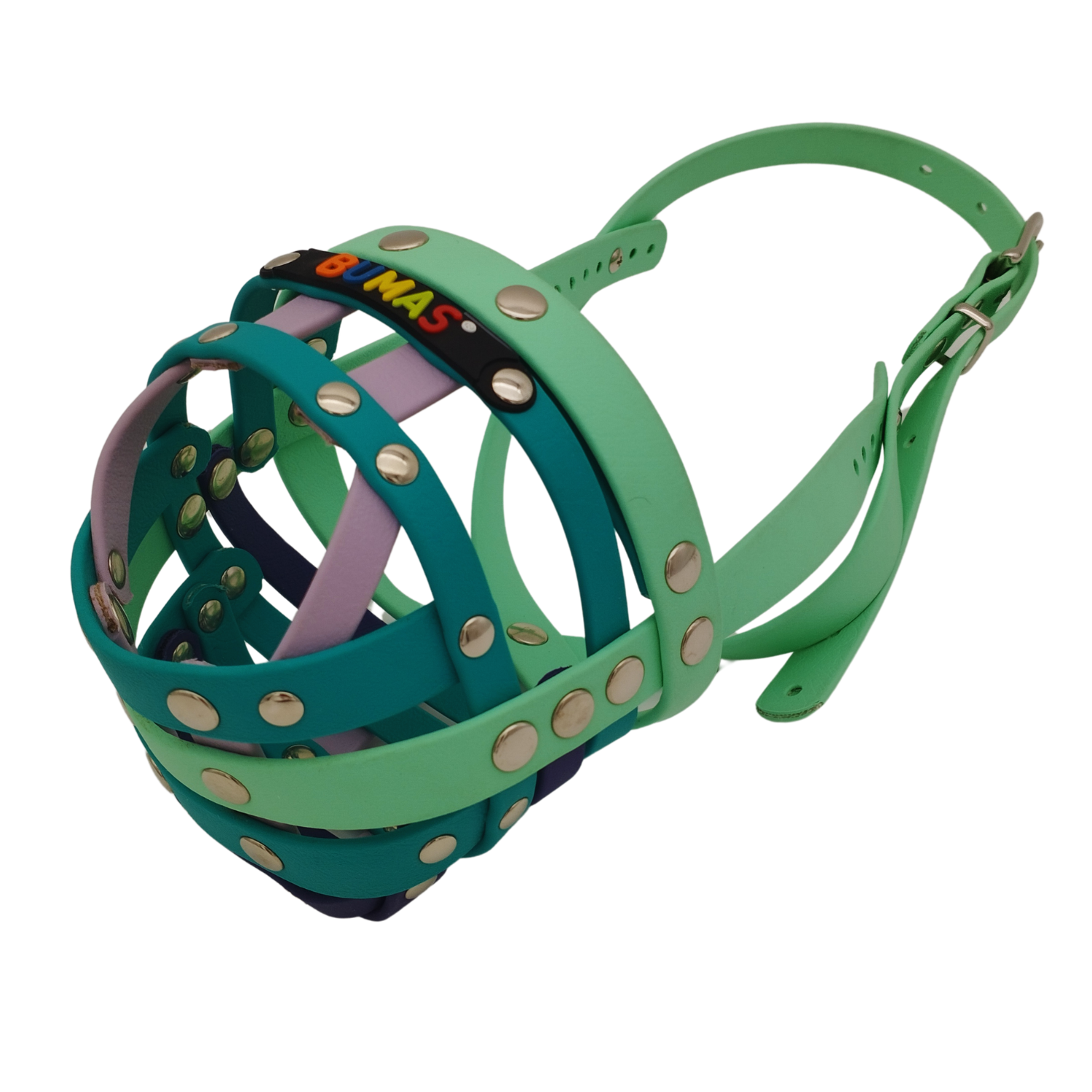 BUMAS Maulkorb Karibikgrün-Türkis-Pastellviolett BUMAS Maulkorb Karibikgrün-Türkis-Pastellviolett
