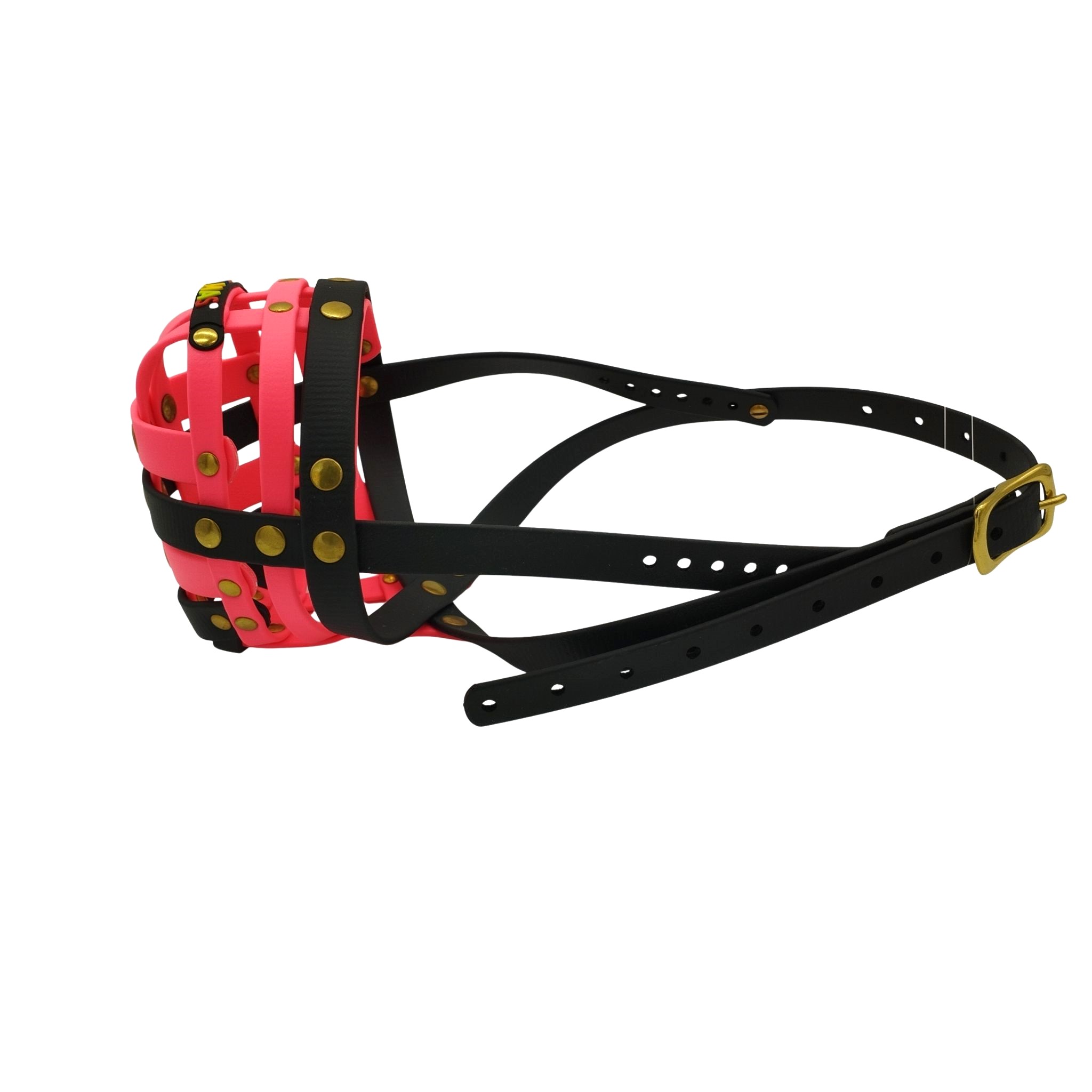 BUMAS Maulkorb Schwarz - Neon pink - Neon pink