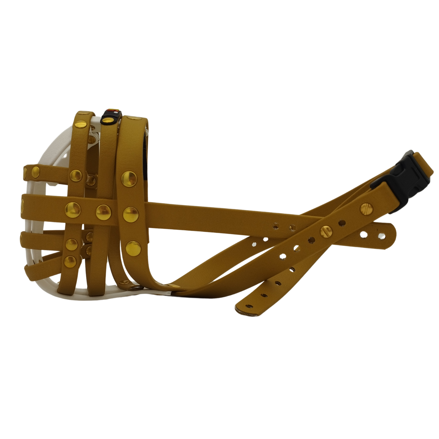 BUMAS Maulkorb Gold - Gold - Weiß
