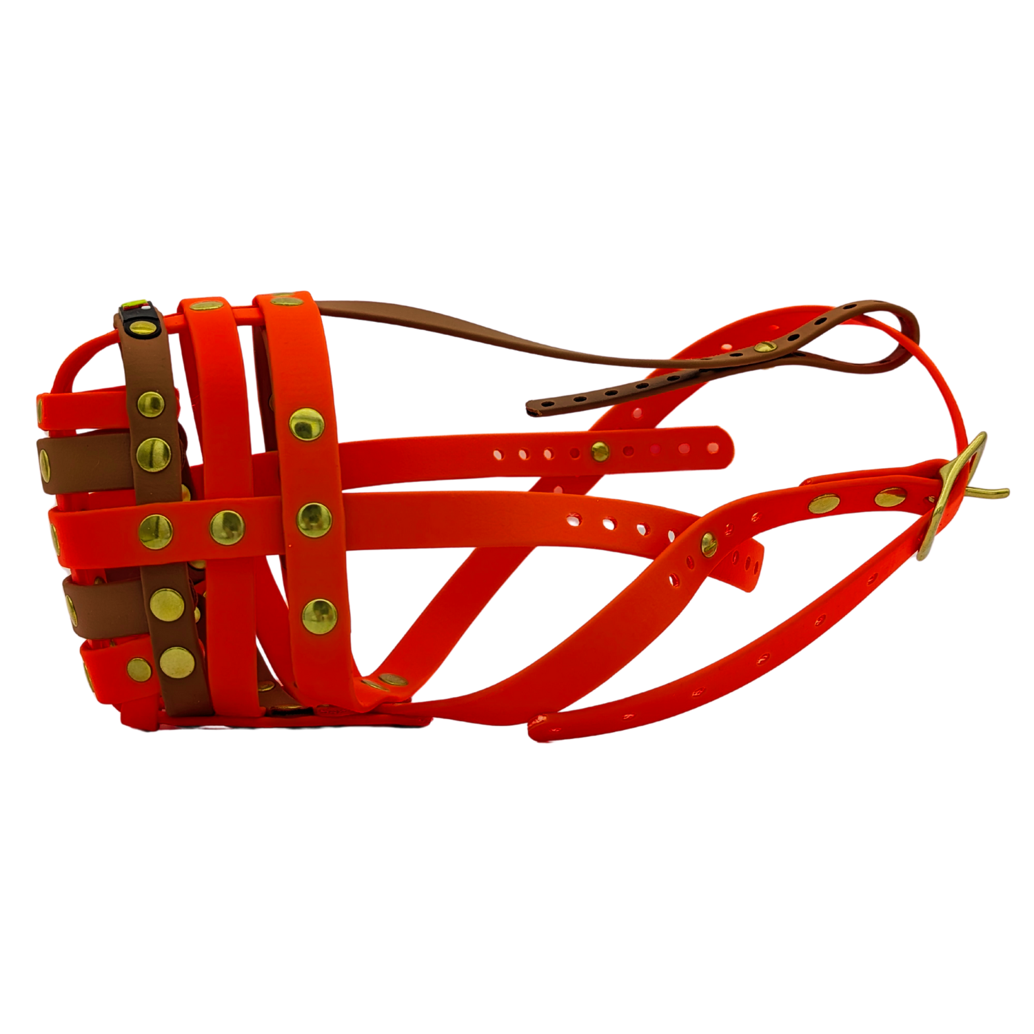 BUMAS Maulkorb Neon Orange - Hellbraun - Neon Orange