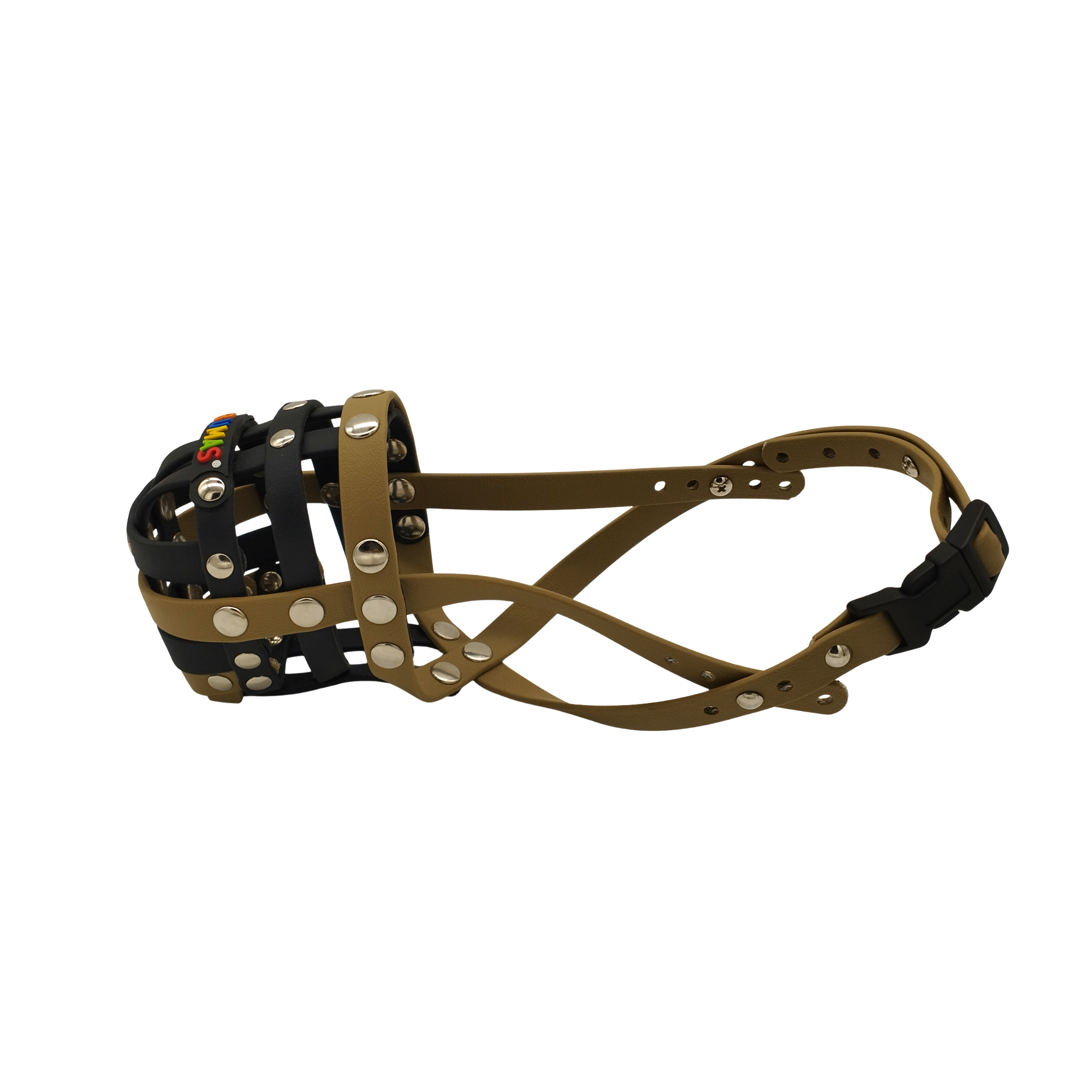 BUMAS Maulkorb beige-schwarz-schwarz