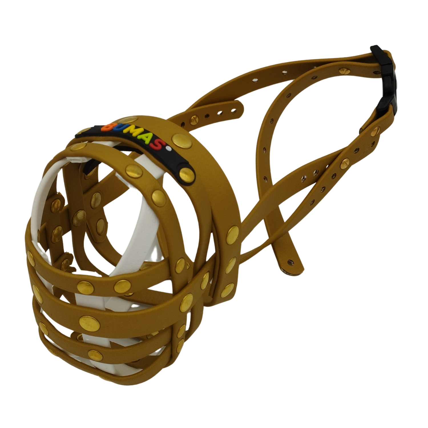 BUMAS Maulkorb Gold - Gold - Weiß