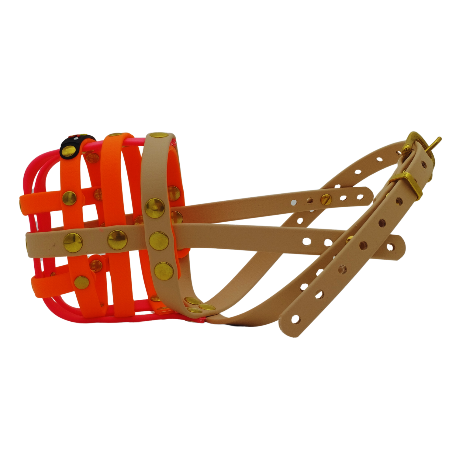 BUMAS Maulkorb Puder - Neon Orange - Neon Pink