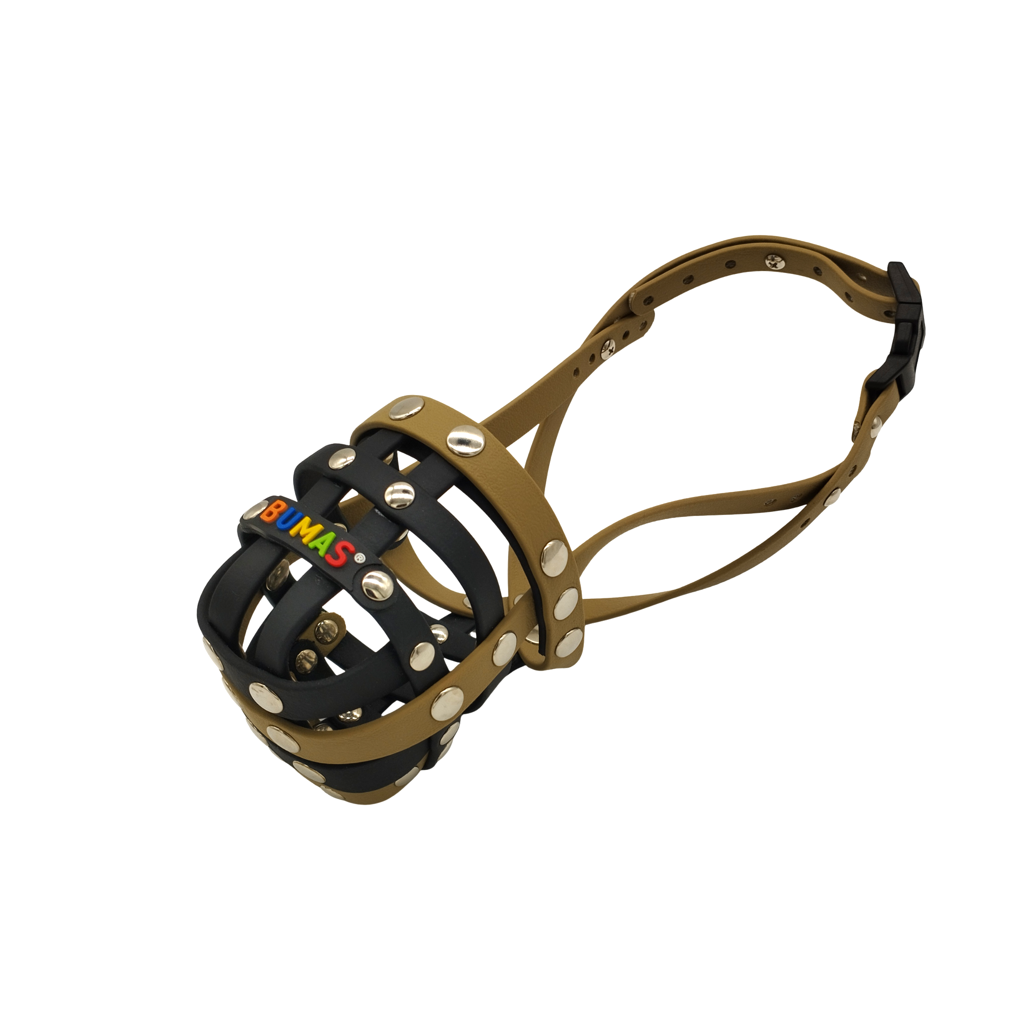 BUMAS Maulkorb beige-schwarz-schwarz